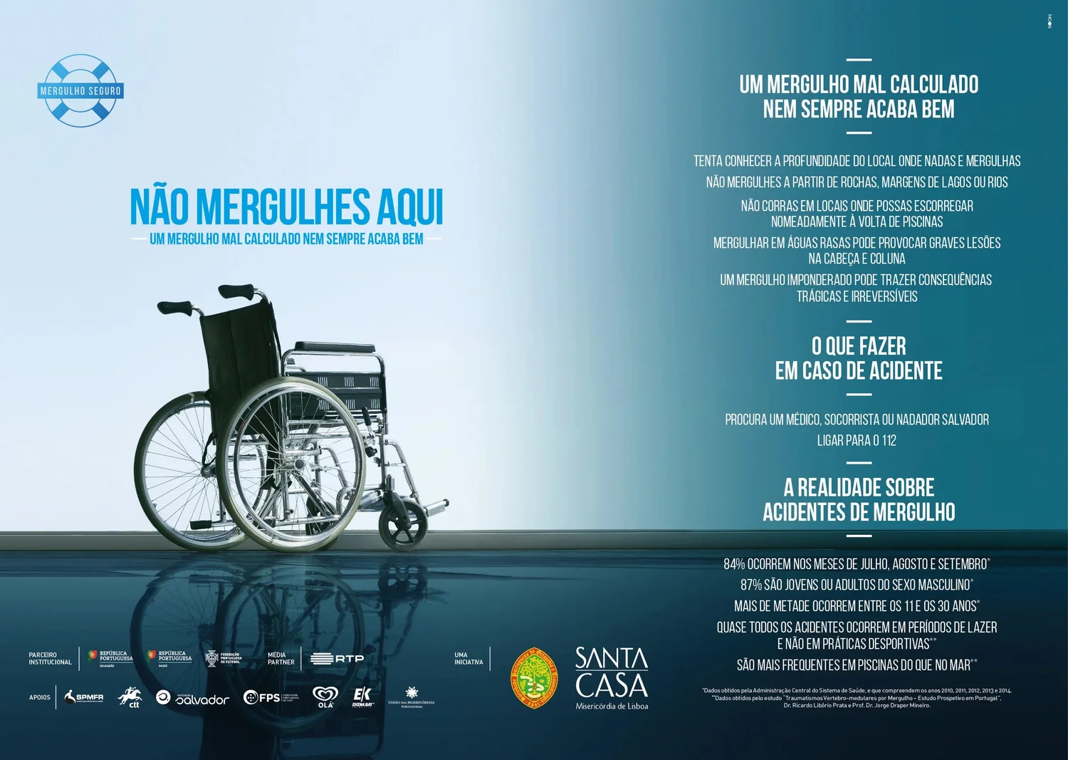 Mergulho Seguro campaign visual