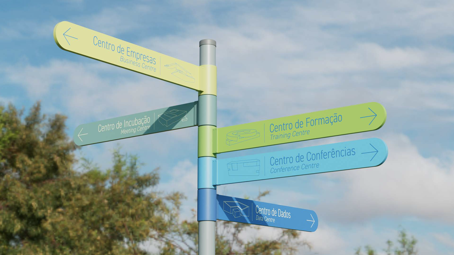 TECHPARK.CV environmental graphic application